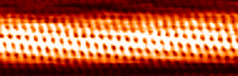 Nanotubo di carbonio visto con un microscopio a effetto tunnel. (Foto Taner Yildirim, The National Institute of Standards and Technology - NIST)