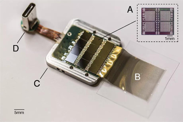 Il chip di Neuralink (Immagine cortesia Neuralink)